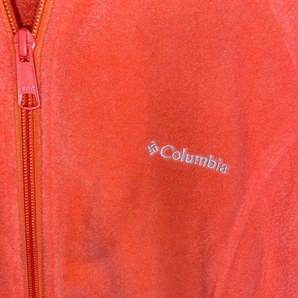 Columbia Women's Coral Pink Zip Up Fleece Jacket Size Large - Picture 8 of 8